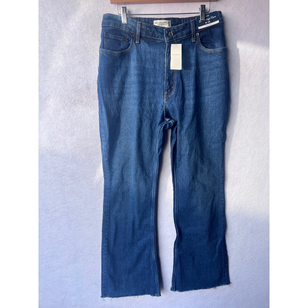 Abercrombie & Fitch Curve Love The Vintage Flare High Rise Jeans 31 12L Wash